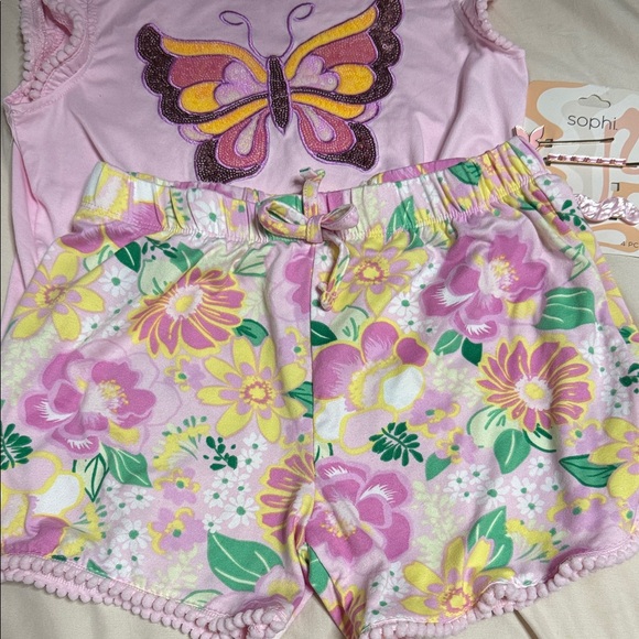 btween Pink and Yellow Butterfly Kids Matching Set - Picture 2 of 2